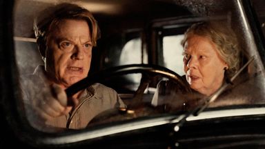 Eddie Izzard and Judi Dench in Six Minutes To Midnight. Pic: Six Minutes To Midnight/Sky Cinema/Lionsgate